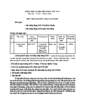 Đơn công nhận Sáng kiến Tự làm đồ dùng dạy học nhằm bổ trợ cho học sinh giảm chấn thương khi tham gia trò chơi 