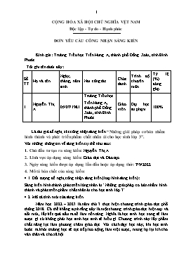 Sáng kiến kinh nghiệm Những giải pháp cơ bản nhằm hình thành và phát triển phẩm chất nhân ái cho học sinh Lớp 3