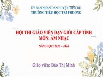 Báo cáo Một số biện pháp nâng cao hiệu quả khi sử dụng body percussion (Vận động cơ thể) ở Lớp 1