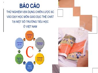 Báo cáo Thử nghiệm vận dụng chiến lược 6C vào dạy học môn Giáo dục thể chất tại một số trường tiểu học ở Việt Nam