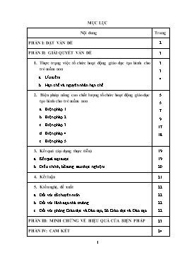 SKKN Một số biện pháp giúp trẻ 4-5 tuổi B2 hoạt động sáng tạo với các nguyên vật liệu thiên nhiên ở trường Mầm non Đại Lai