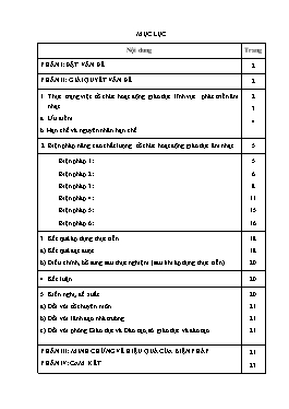 SKKN Một số biện pháp nâng cao chất lượng hoạt động Giáo dục âm nhạc cho trẻ 4-5 tuổi B3 ở trường Mầm non Đại Lai